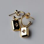 stargazed zirconia golden hoop