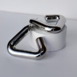 chunky tri silver hoop