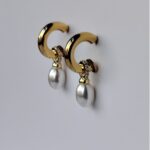 pearl hoop earring
